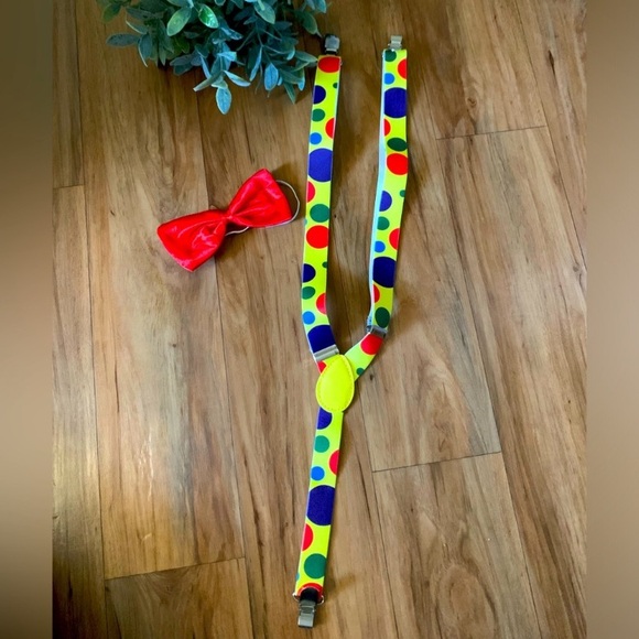 ~Kid’s Clown Accessories Red Bow Tie & Suspenders~ - Picture 3 of 3